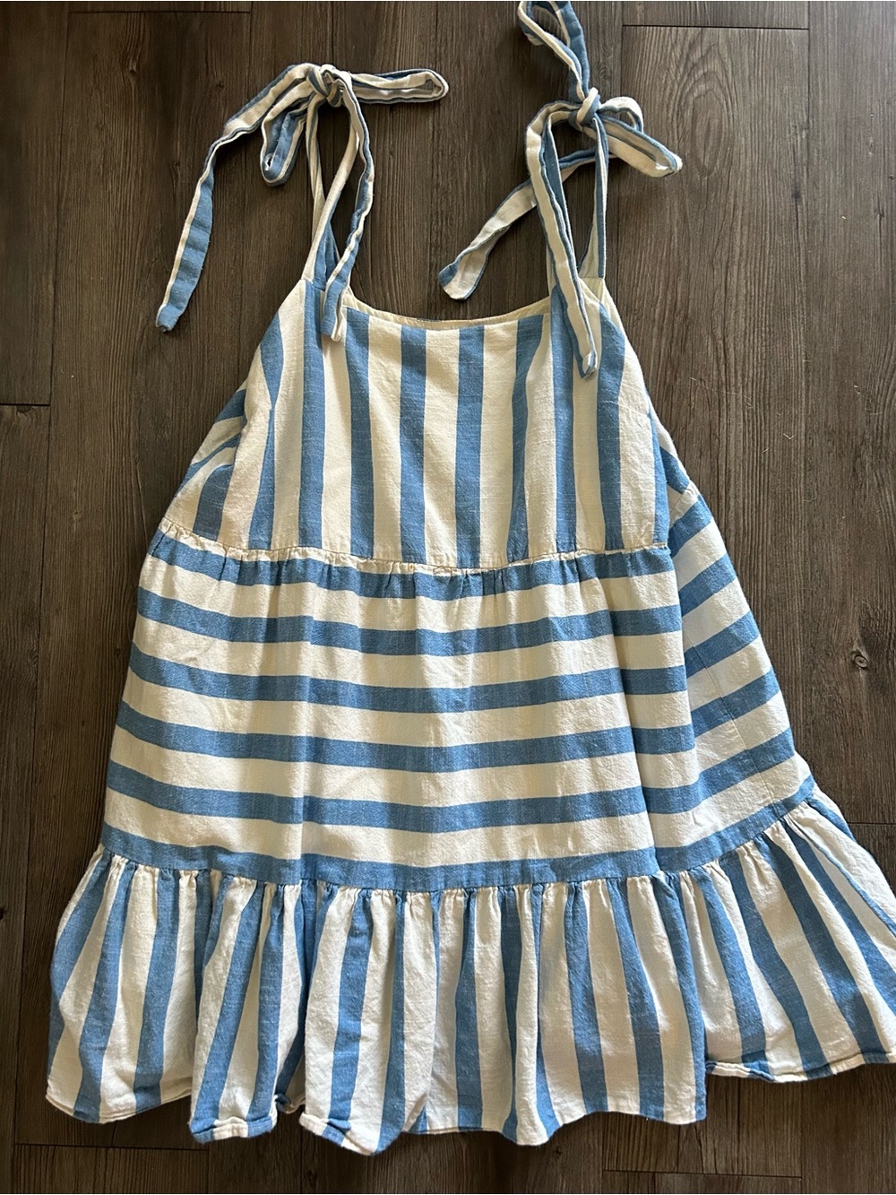 By Together White and Blue Stripped Dress